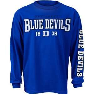   Devils Royal Blue Jump Press Long Sleeve T shirt