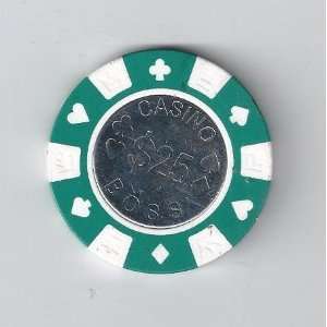 Casino Boss ~ Casino Poker Chips ~ Green ~ $25 Chip ~ 25 per Pack 