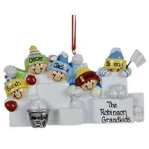  Personalized Snowball Fight   5 Christmas Ornament