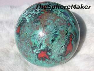   CHRYSOCOLLA SPHERE SONORA SUNSET SUNRISE STONE BALL MEXICO 4D 3.7