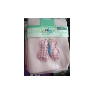  Pink Butterfly Fleece Blanket 30x40: Baby