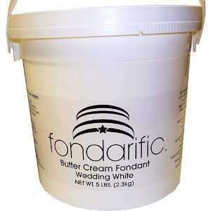 Wedding White Buttercreme Flavored Fondarific Fondant, 5 lb.  