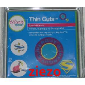   Ellison/Sizzix Thin Cuts Phrase, Superguy Die: Arts, Crafts & Sewing