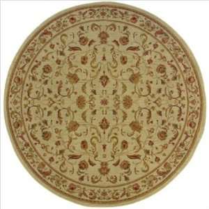  Magneto Cream Floral Traditional Round Rug Size: 78 