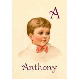  A for Anthony 12x18 Giclee on canvas: Home & Kitchen