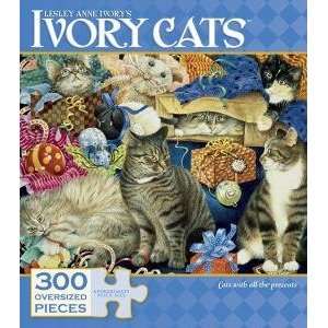    Ivory Cats 300pc Puzzle   Cats with all the presents Toys & Games