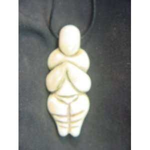 Mother Fertility Goddess Wicca Bone Pendant Necklace 