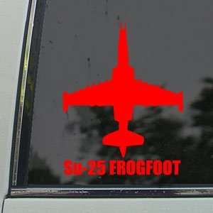  Su 25 FROGFOOT Red Decal Military Soldier Window Red 