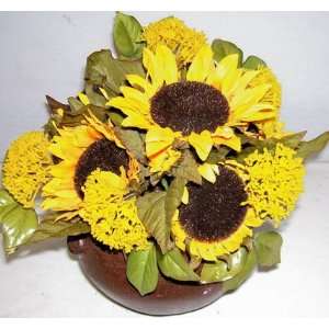  Silk Sunflower Centerpiece: Home & Kitchen