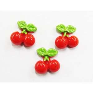   Pieces Red Cherries Flat back Resin Cabochons Arts, Crafts & Sewing