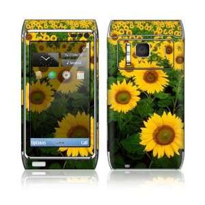  Nokia N8 Skin Decal Sticker  Sun Flowers 