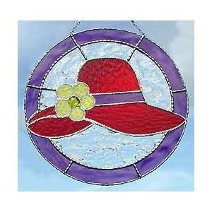  Round Red Hat Stained Glass Suncatcher  11 Home 