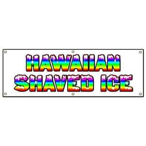  72 HAWAIIAN SHAVED ICE BANNER SIGN hawaian cart stand 