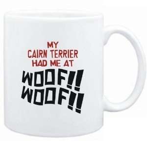    Mug White MY Cairn Terrier HAD ME AT WOOF Dogs: Sports & Outdoors