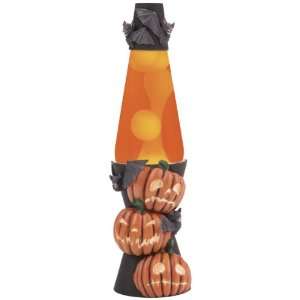 Lava Lite 3441 4 3D Jack o Bats Sculpted Resin Lava Lamp White/Orange 