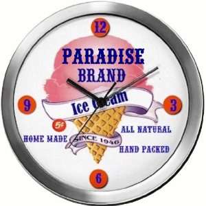  PARADISE 14 Inch Ice Cream Metal Clock Quartz Movement 