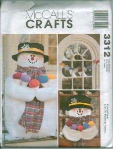 OOP McCalls Christmas Snowman Holiday Sewing Pattern XMAS Snow Man 