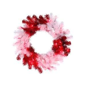  30 Fantasy Pine Wreath X155 W/50 Clear Lights Red White 