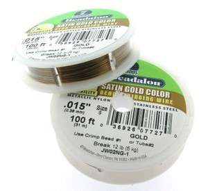 100 GOLD Beadalon 7 Strand .015 Stringing Wire  