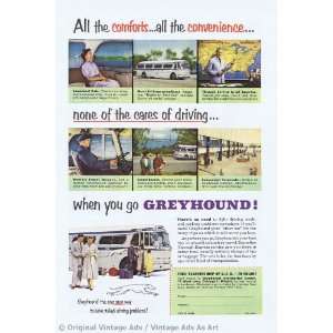  1953 Greyhound Multiple Pictures Vintage Ad: Everything 