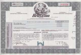 Canada: Brascan Limited Stock Certificate  