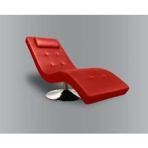  Flat Panel Entertainment Chaise Lounge in Red: Furniture 