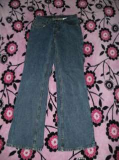 JORDACHE gilrs 12 Low rise stonewashed BOOT cut jeans 26x30.5  