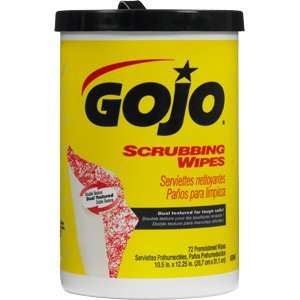   GOJO Scrubbing Wipes   Case of 6 72 Count Canisters: Home Improvement