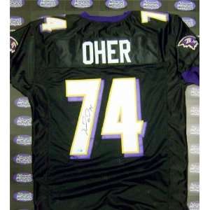  Michael Oher Autographed/Hand Signed football jersey 