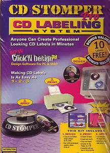CD Stomper Pro Cd DVD Labeling System   NEW Sealed   Avery Make CD DVD 