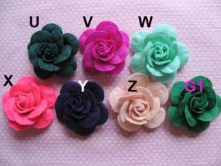 20 Felt Rose 4D Flower Applique/hair bow U PICK  