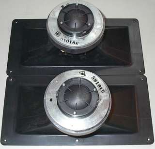 PAIR ALTEC LANSING MODEL 14 MANTARAY HIGH FREQUENCY HORNS AND DRIVERS 