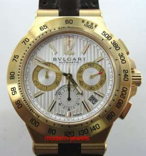 Bvlgari Diagono Chrono Professional Terra Watch 18k !  