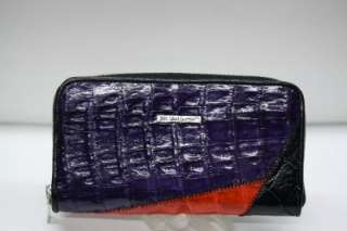   Leather Womens Large Wallet Multi Color Alligator Limited Edition BWL