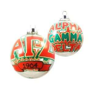    Large Alpha Gamma Delta Sorority Ornament, Style 2