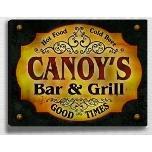  Canoys Bar & Grill 14 x 11 Collectible Stretched 