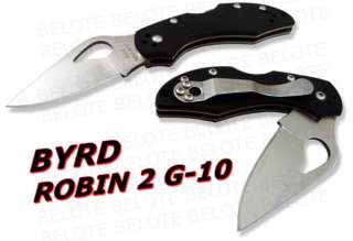 Spyderco Byrd Robin 2 G 10 Handle Plain Edge BY10GP2  