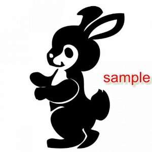  RABBIT CARTOON WHITE 13 VINYL DECAL STICKER: Everything 