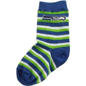    Seattle Seahawks Toddler Blue NFL Stripe Socks: Sports & Outdoors