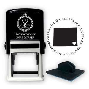   Self Inking Address Stampers (Capital of Wyoming): Office Products