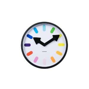  Present Time Karlsson Pictogram Rainbow Wall Clock, Black 