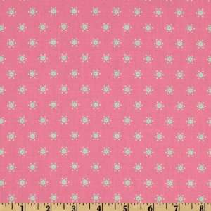   Folk Heart Calico Flowers Pink Fabric By The Yard: Arts, Crafts