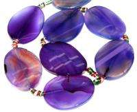 40mm Faceted Agate Oval Gemstone Loose Beads  