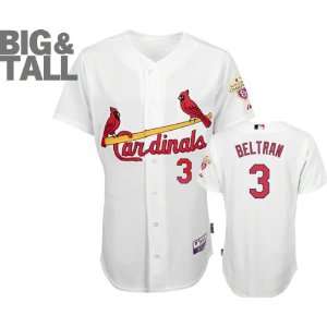 Carlos Beltran Jersey: Big & Tall St. Louis Cardinals #3 Home White 