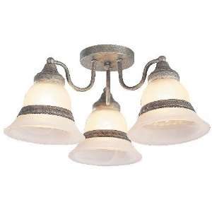   Silver Carlton Flush mount Ceiling Fixture from the Carlton Co