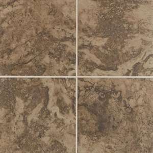  Mohawk Pavin Stone 18 x 18 Brown Suede Ceramic Tile: Home 