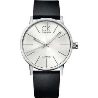 NEW Calvin Klein CK Unisex Post Minimal Swiss Watch Silver Dial 