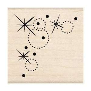   Mounted Rubber Stamp Star Corner; 2 Items/Order Arts, Crafts & Sewing