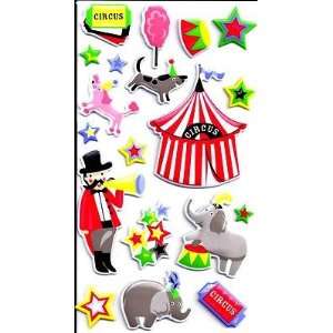      19 Pieces Dimensional Stickers by Sticko, EK Success /Circus Tent