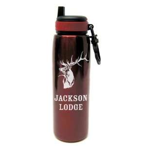  Elk Etched Stainless Water Bottle: Kitchen & Dining